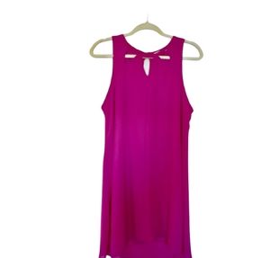 Women's Lush fuchsia Hi-Low Sleeveless Dress M